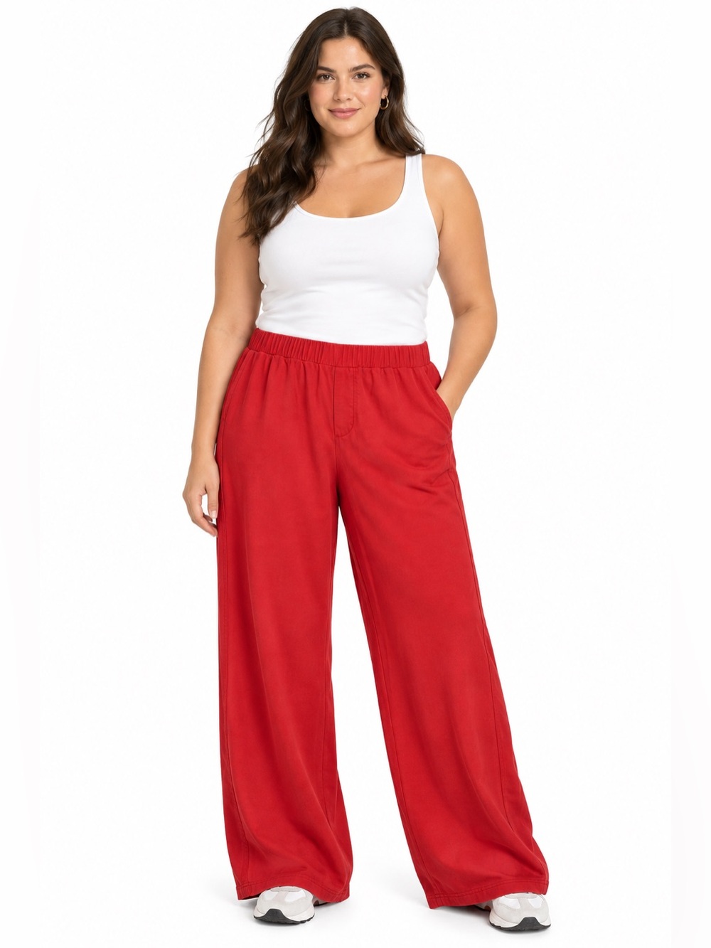 ZYIA Brick Red Wide Leg Pants